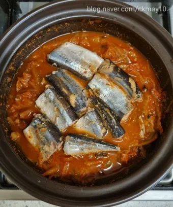 꽁치 통조림 무조림 김치찌개 맛있게 끓이는법_3