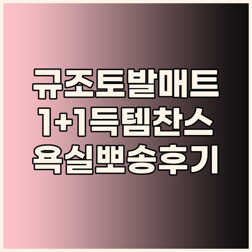 1+1 규조토 발매트 써보니! 욕실이