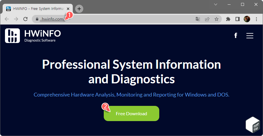 HWiNFO 공식 홈페이지 접속