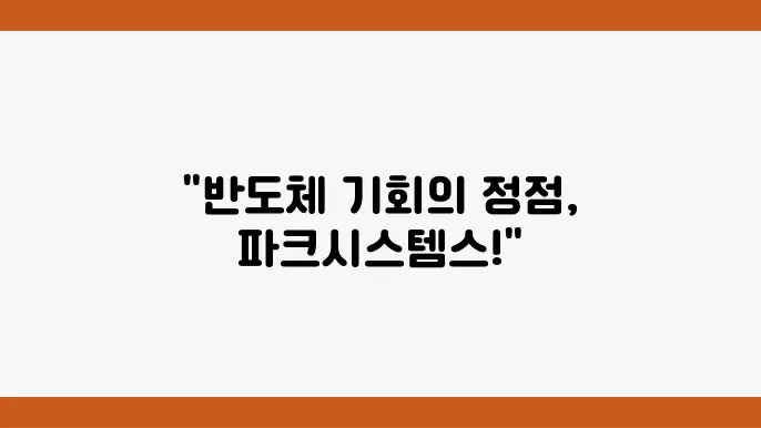 파크시스템스 성장 가능성 분석