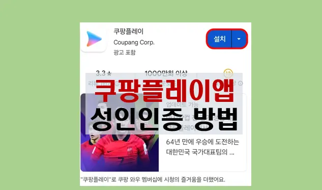 쿠팡플레이 성인인증