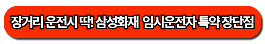 장거리 운전시 딱! 삼성화재&nbsp; 임시운전자 특약 장단점