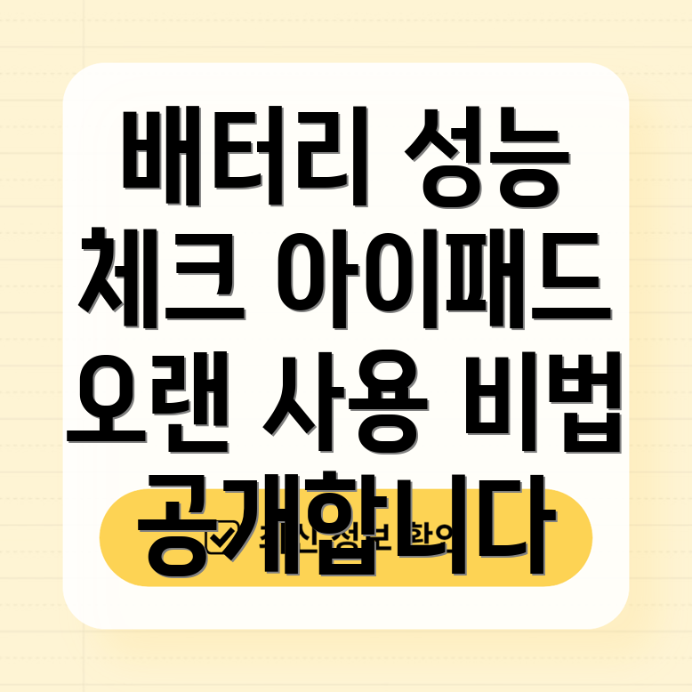 아이패드 배터리 성능