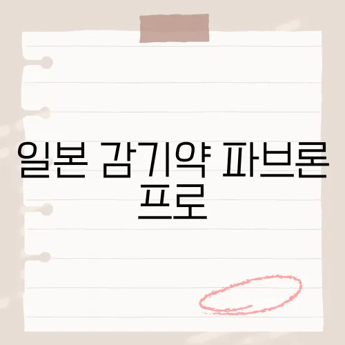일본 감기약 파브론 프로, 공항 통관은?