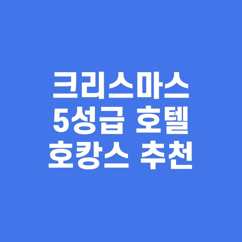 크리스마스-5성급-호텔-추천