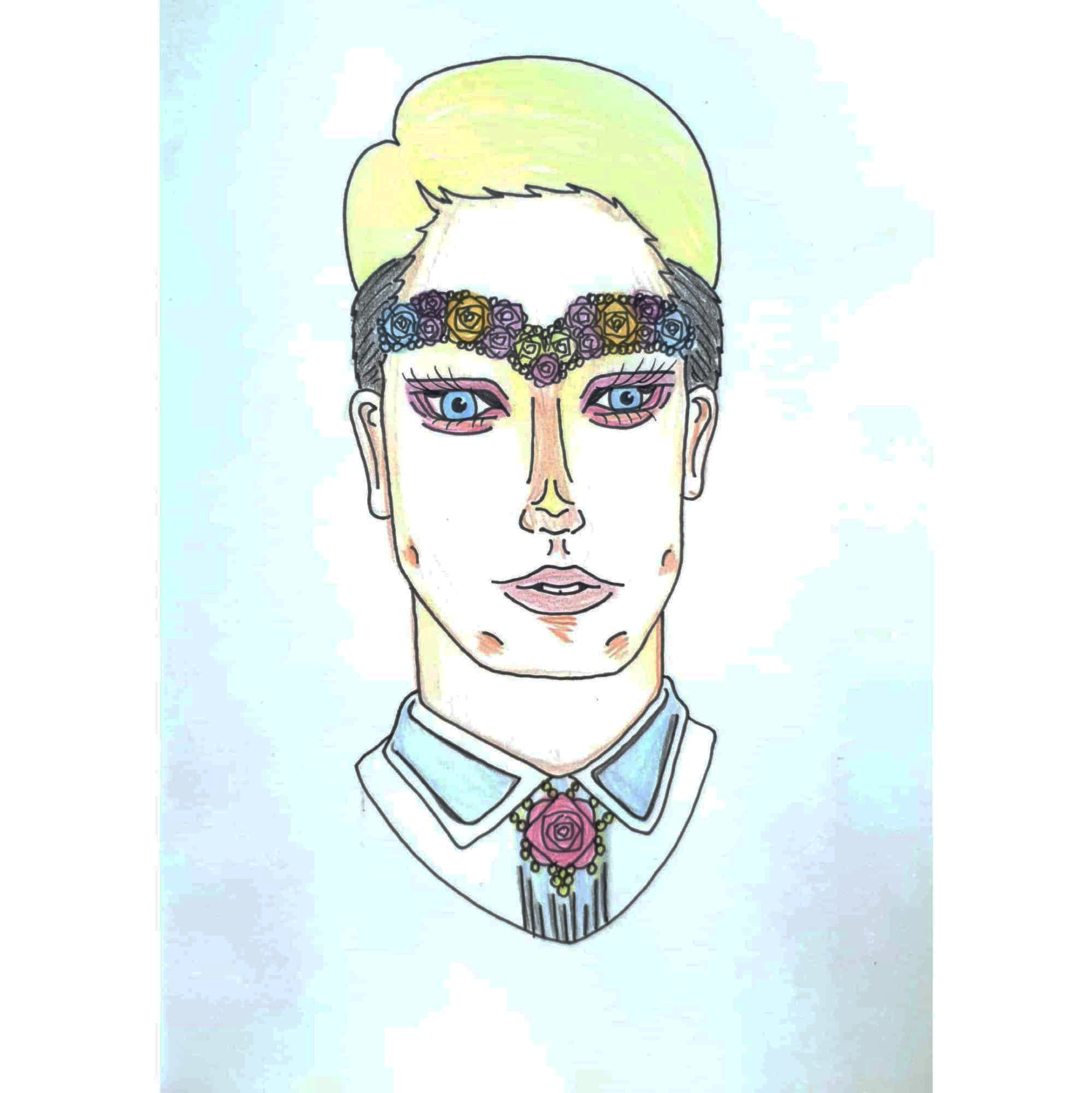  Flower Eyebrows 꽃 눈썹 / 일러스트 그림 드로잉 / 인물화 그리기