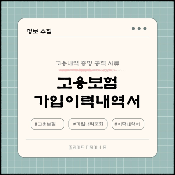 고용보험가입이력내역서