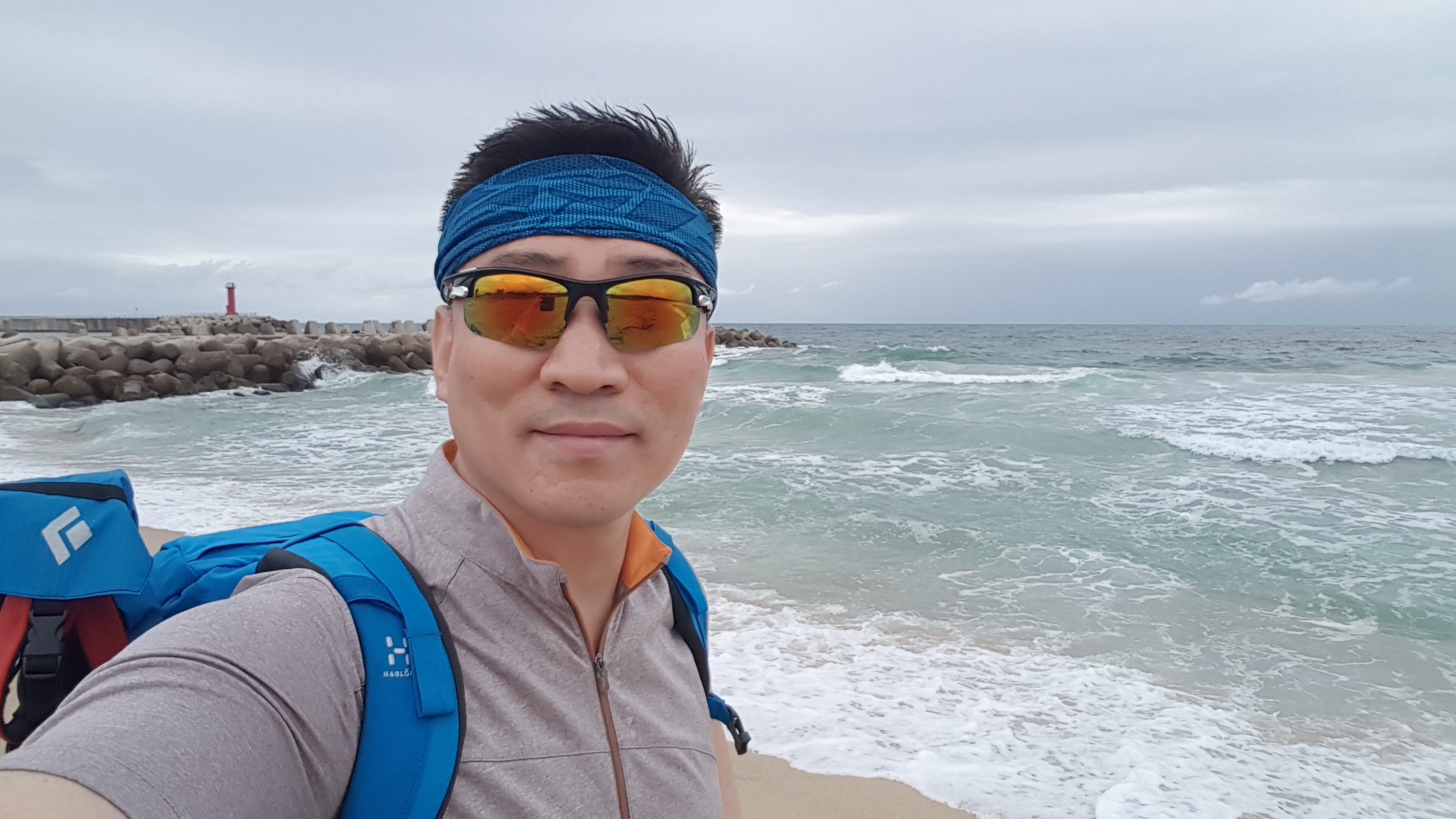  바다에 들어간 멧돼지~~