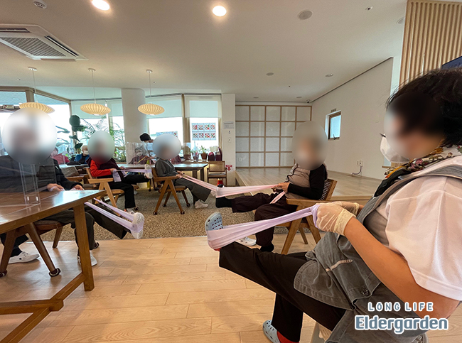 추천 기구 레크레이션 (세라밴드) 강동 데이케어센터 어르신 실내운동 3