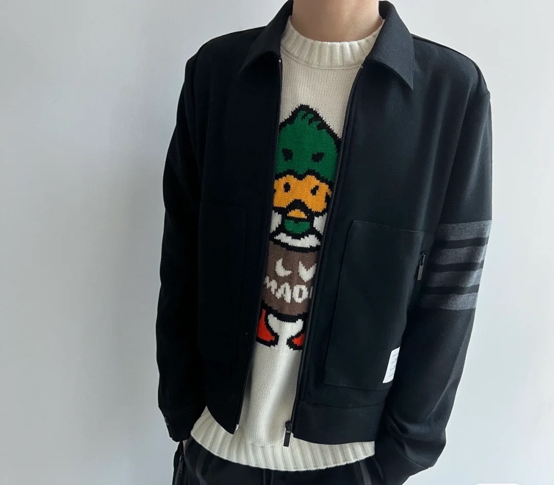 [THOM BROWNE] 톰브라운 4-바 인타르시아 집업 투 포켓 자켓 (2 COLOR)