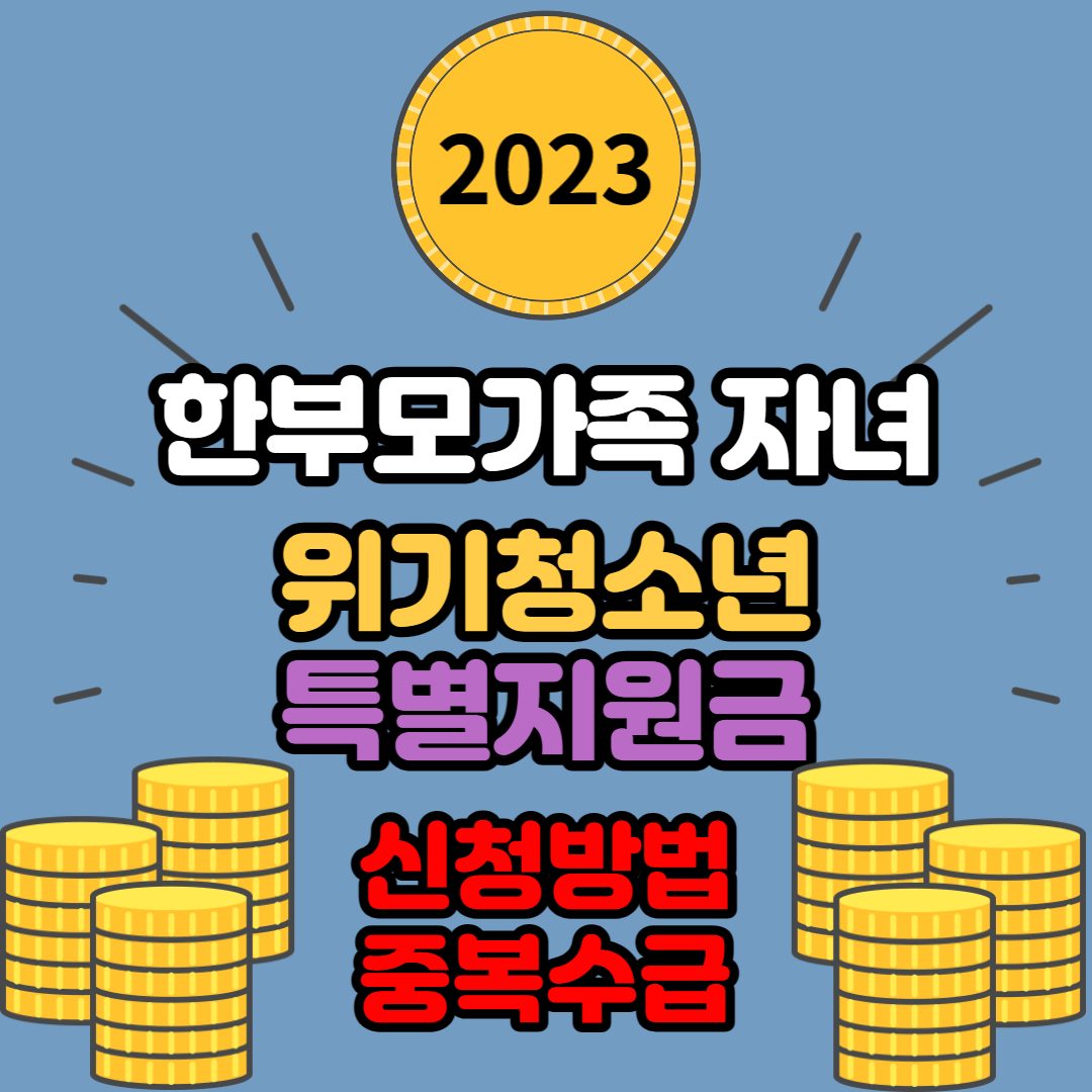 한부모가족의 자녀도 포함되는 위기청소년 특별지원금 신청방법 중복 수급 가능