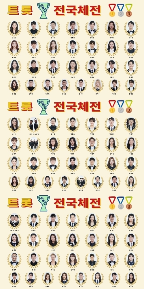  트롯 전국체전 지역별 감독 및 코치