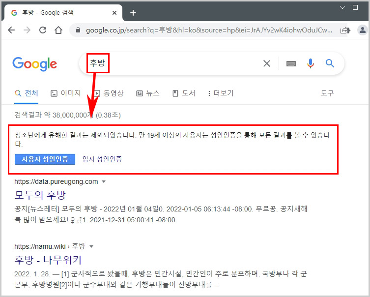  당신이 찾고 있는 구글 성인 인증 우회 방법