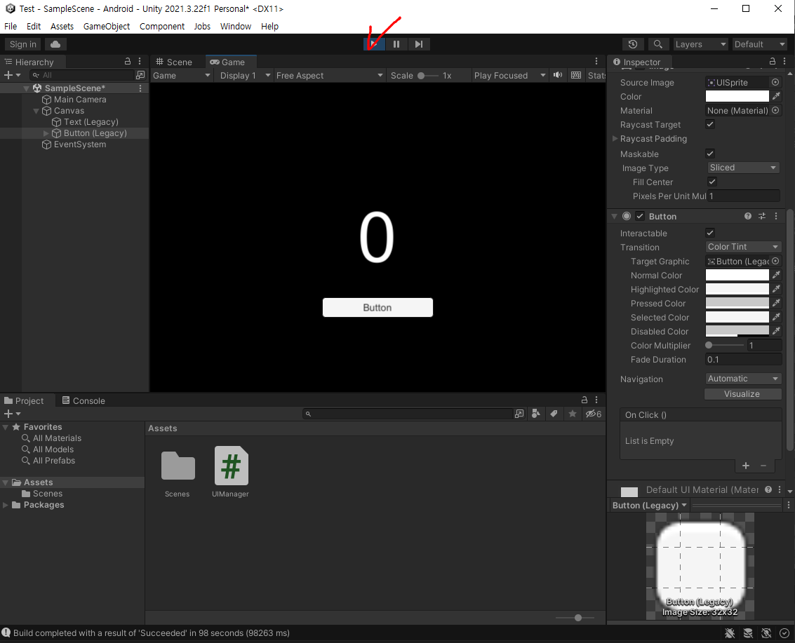 Mouse Button Numbers Unity Unity 숫자가 증가하는 버튼 만들어보기