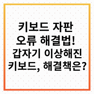 키보드 자판 오류