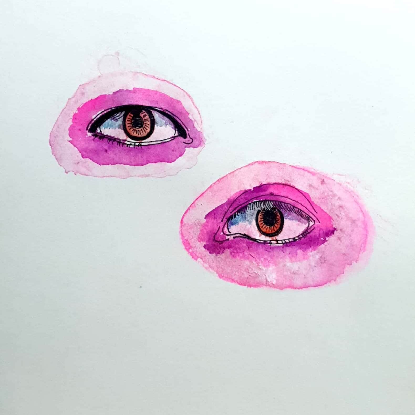  See 보다 / 일러스트레이션 그림 드로잉 / 눈 그리기