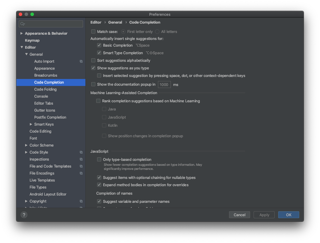  [IntelliJ] 자동완성(Code Completion) 대소문자 구분 없이 사용하기