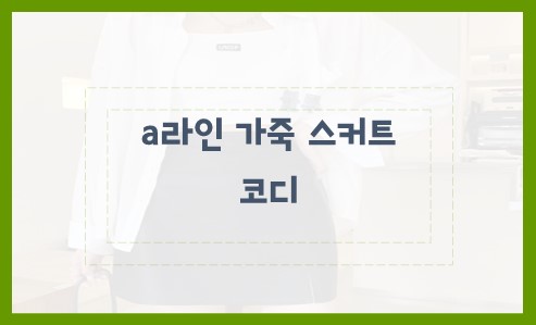 a라인 가죽 스커트 코디