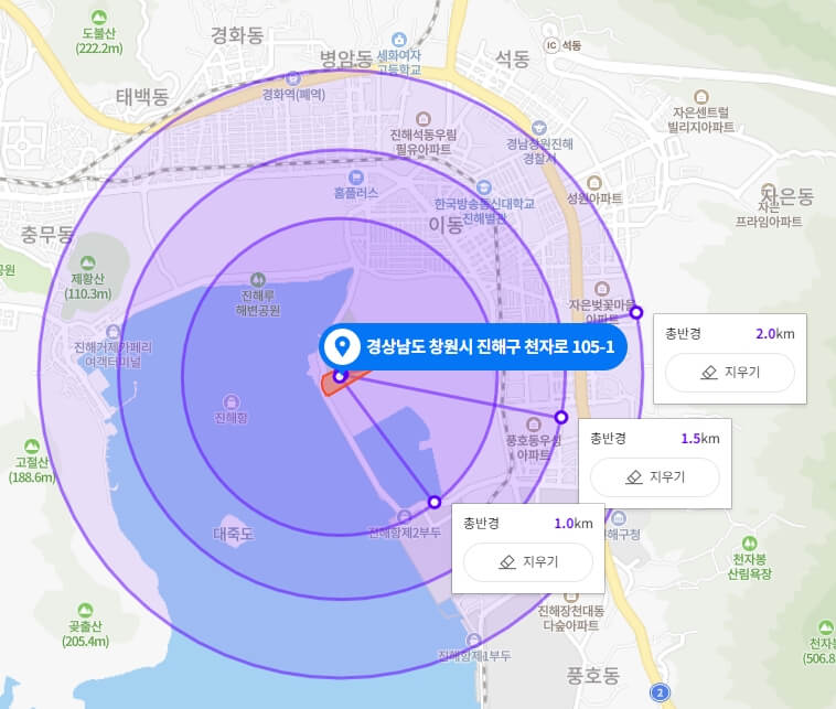 진해자원회수시설-인근아파트