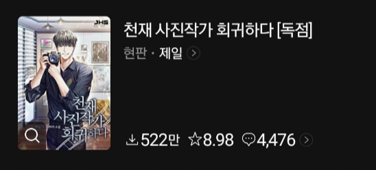  사진 그 속에 담긴 신비! // 천재 사진작가 회귀하다 리뷰 [웹소설 추천]