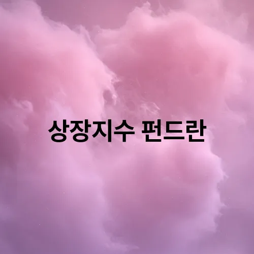 상장지수 펀드란