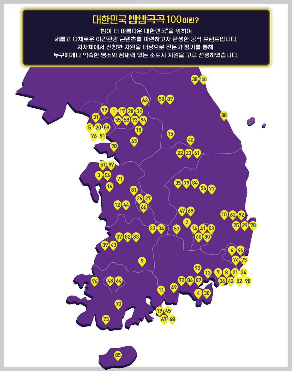 대한민국 밤밤곡곡 100