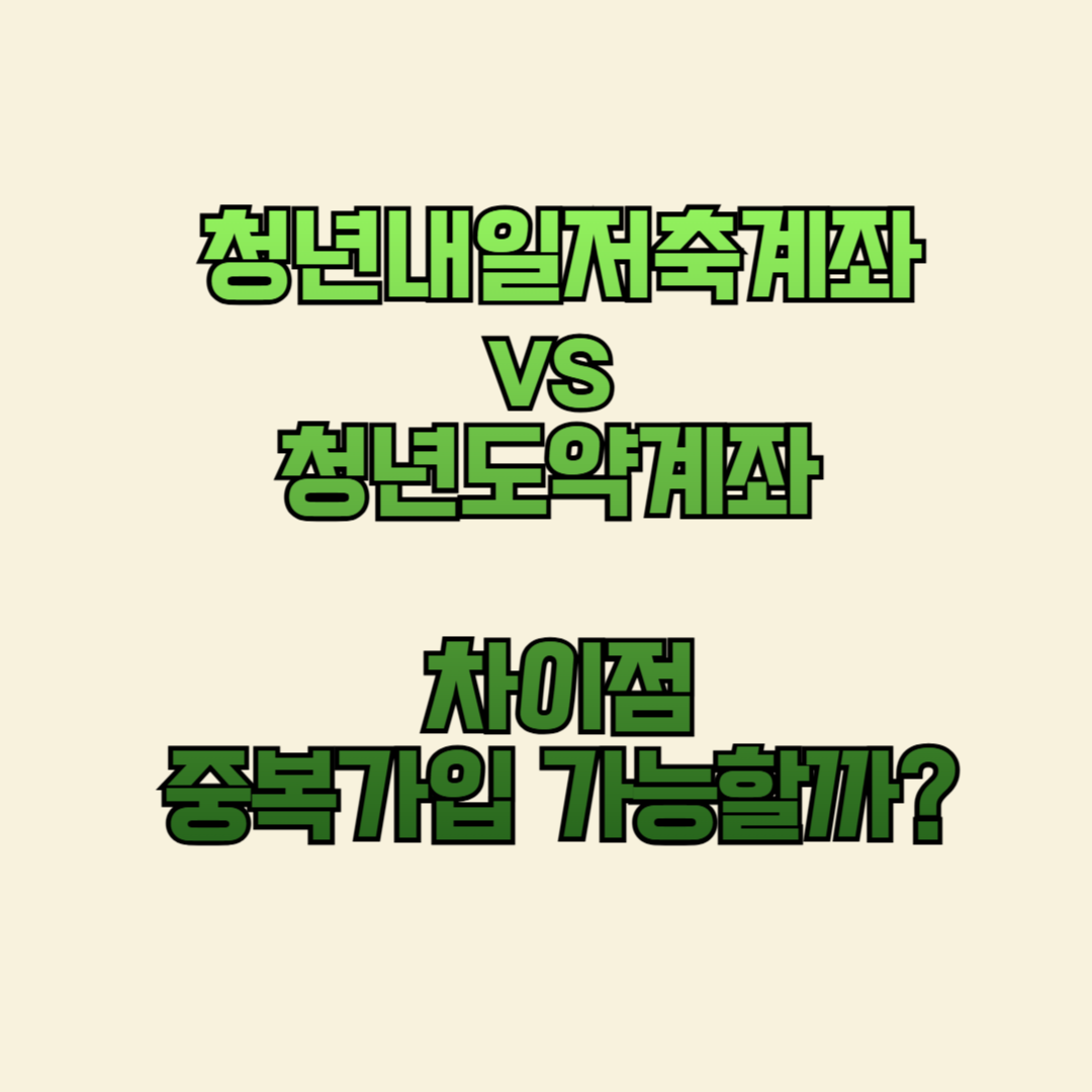 청년내일저축계좌와 청년도약계좌 중복가입 가능 여부