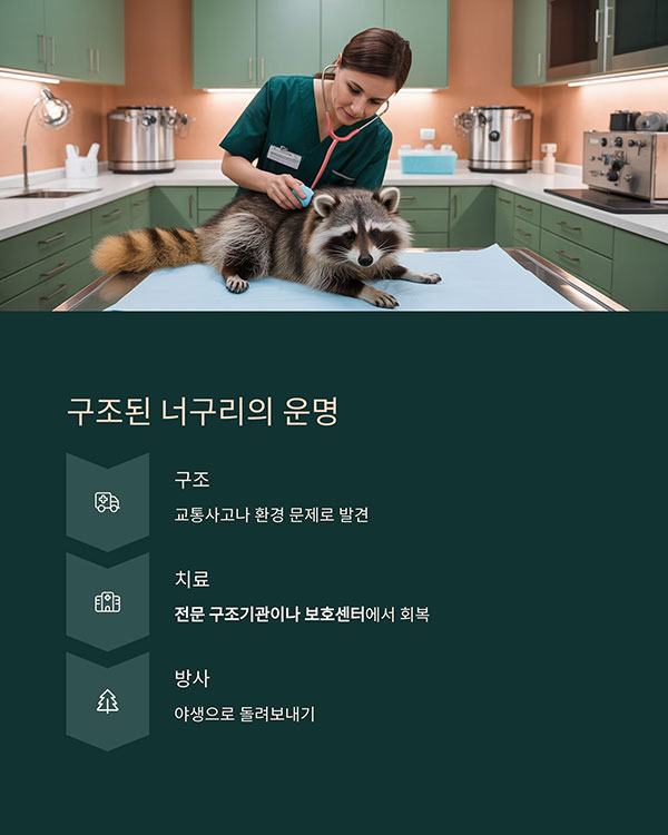 구조된 너구리