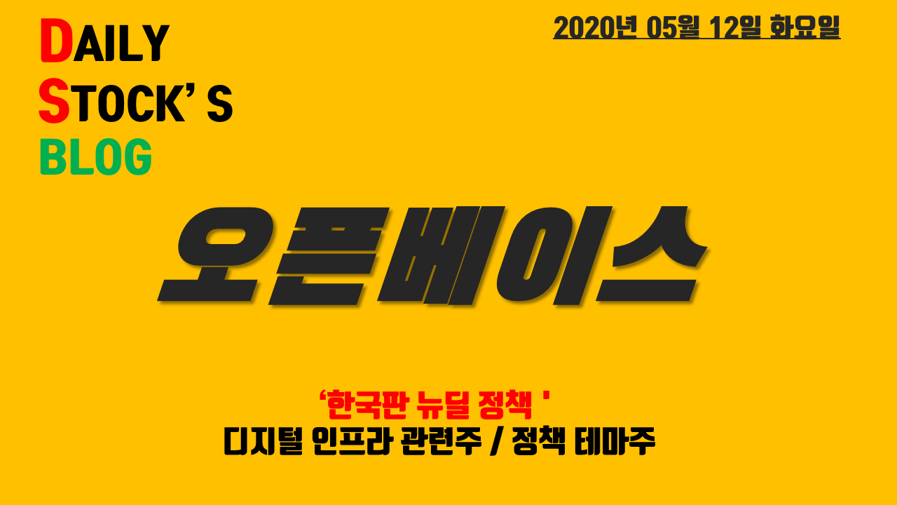  오픈베이스 주식! '한국판 뉴딜 정책 테마' 주가 전망! 종가베팅 매매일지