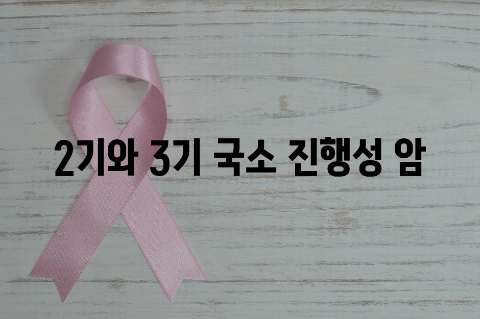 2기와 3기 국소 진행성 암