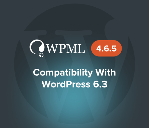 WPML과 워드프레스 6.3 호환성