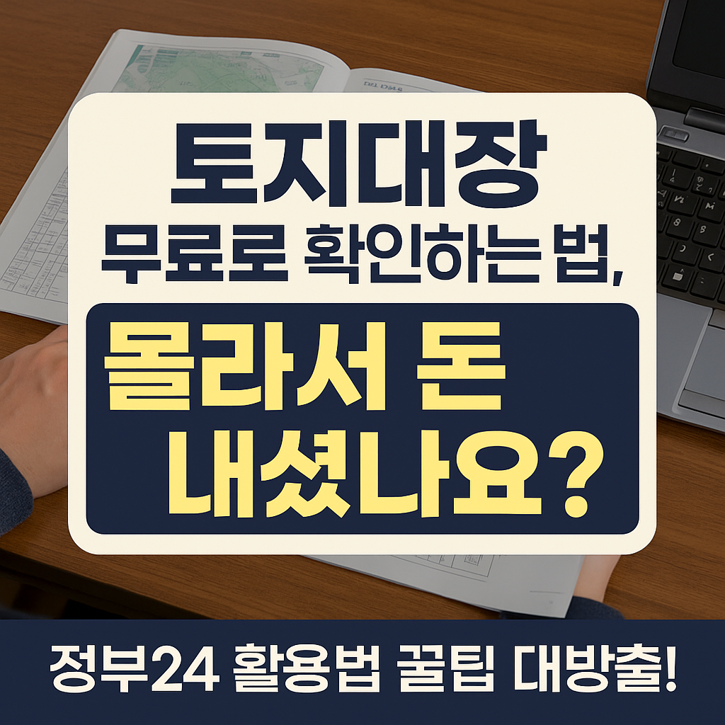 토지대장 무료열람 조회 방법