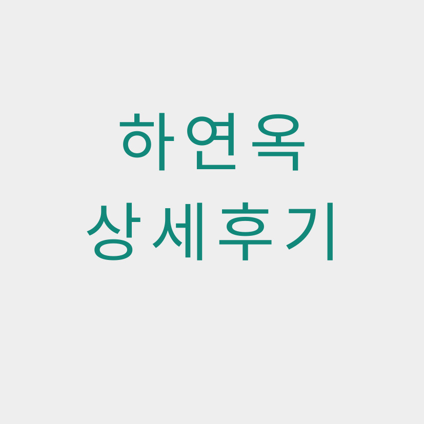  잠실 진주 냉면 맛집 ㅡ 하연옥상세후기