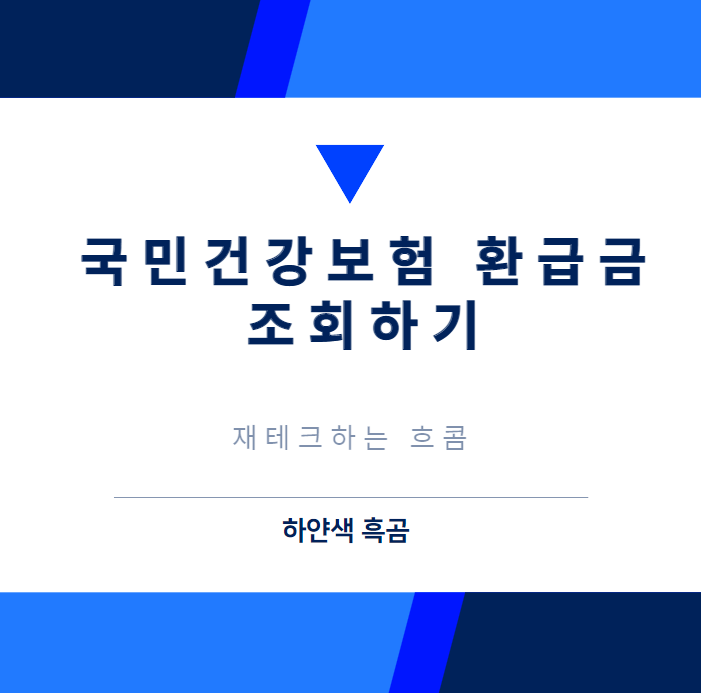  국민건강보험 환급금, 조회 방법 알아보기(난 얼마 받나?)
