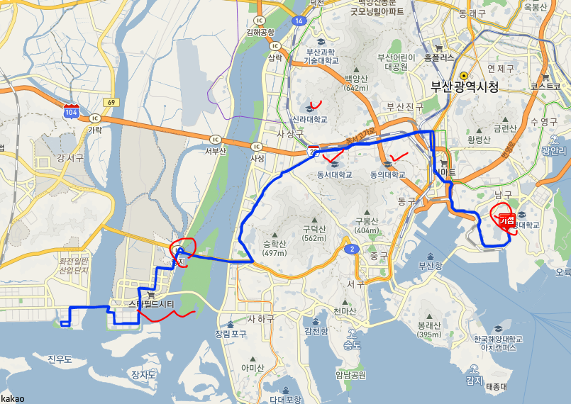  부산 168번버스 노선, 시간표 정보 :: 용당동, 서면역, 동아대, 신호동