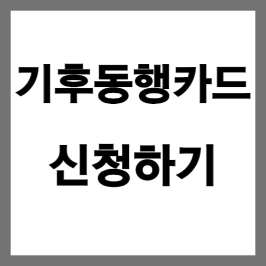  2024년 새로운 대중교통 혜택, 기후동행카드 신청방법