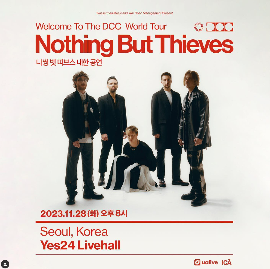  2023 낫띵벗띠브스 Nothing but Thieves 내한 공연-ualive 선예매 방법