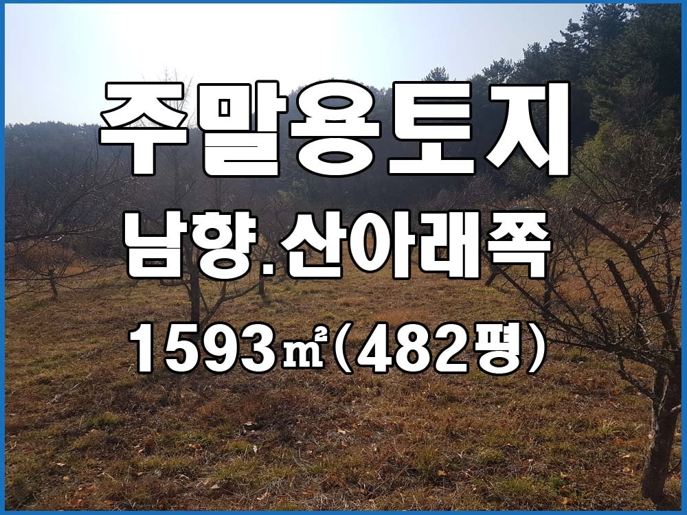  매매완료 경남고성부동산(토지) ㅡ 산아래쪽 조용하고 양지바른 주말용 땅 매매 1593(482평)