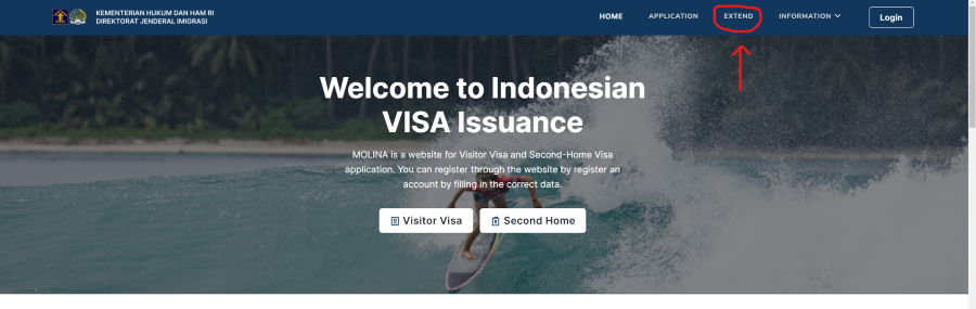인도네시아 여행을 위한 새로운 온라인 관광 비자(eVOA) 및 30일 온라인 연장 + 온라인 세관 신고