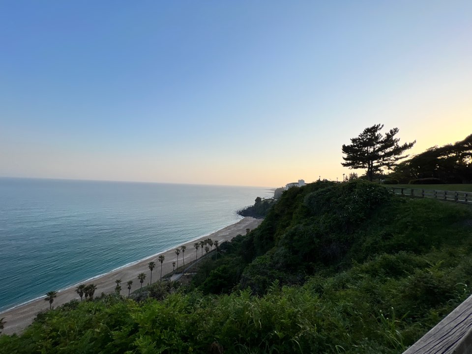 제주 신라호텔 산책로에서 바라 본 중문 해수욕장