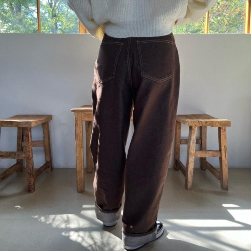 플럼마켓 핏대박 생지 데님 팬츠
