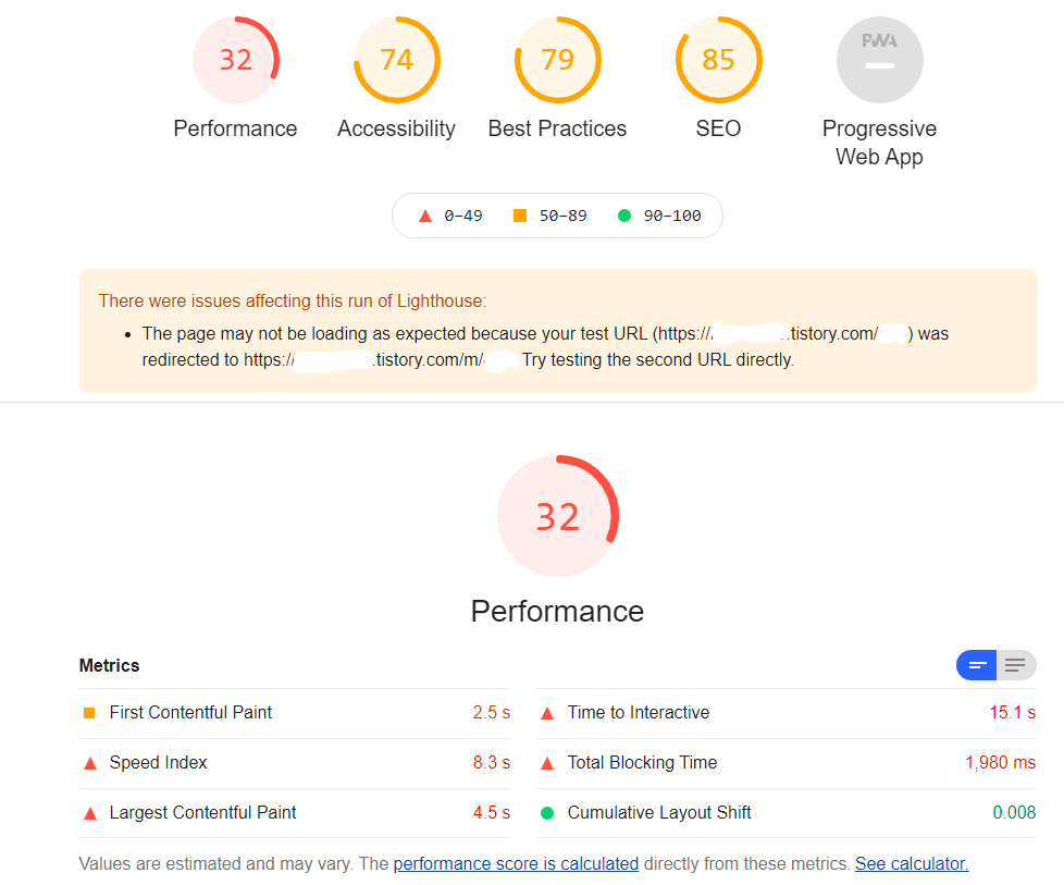  [ PageSpeed Check Tool ] 페이지 스피드 체크 Google SEO
