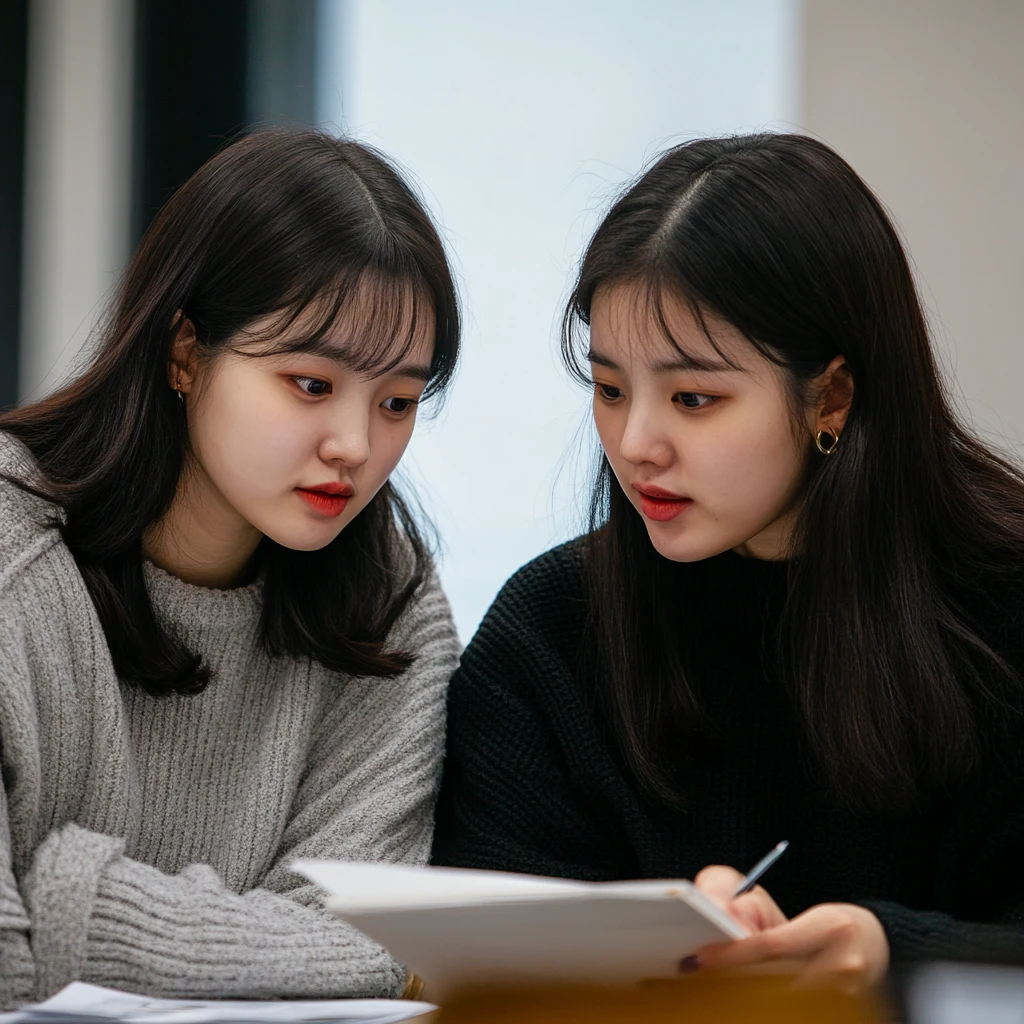 두 연금의 수령액 비교표를 보는 청년