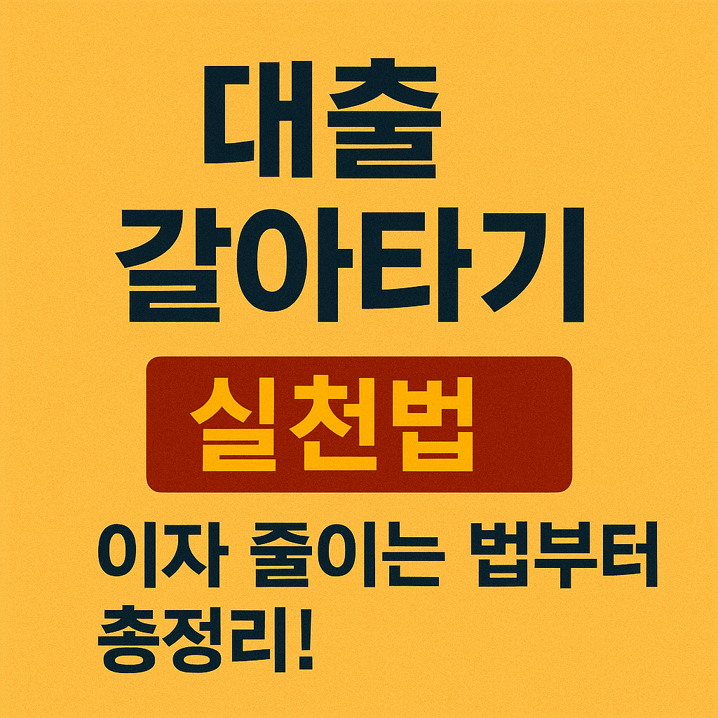 대출 갈아타기 실천법
