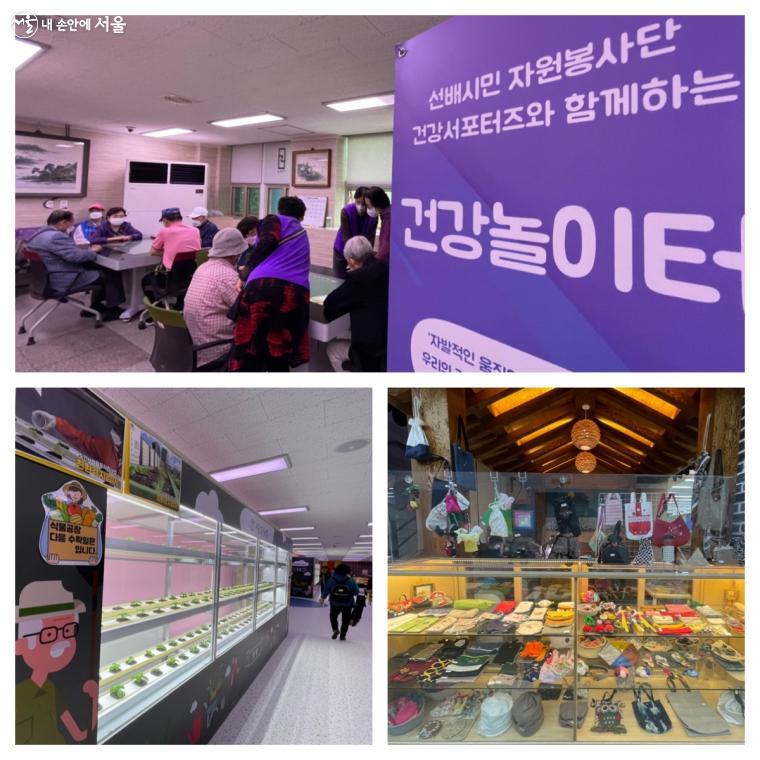 건강 서포터즈와 스마트팜 관리, 시니어 공방 등 센터 회원들의 활동은 다양하다. ⓒ이정민   