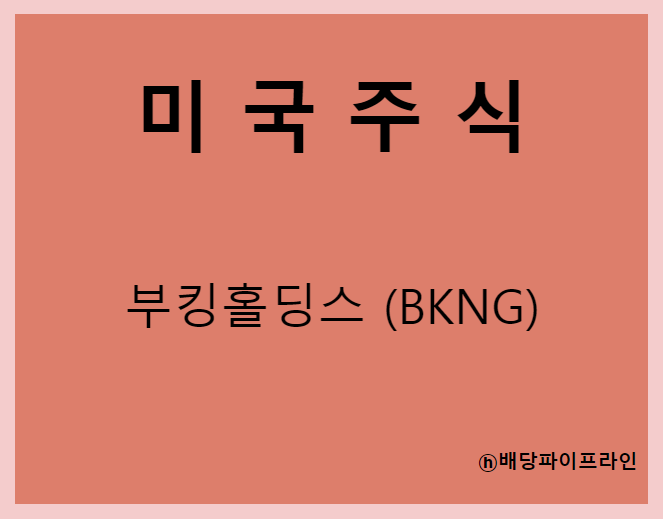  부킹홀딩스 (BKNG) 주가, 실적, 배당금 전망, 기업분석, 매출, 이익, 1억 투자시 배당금