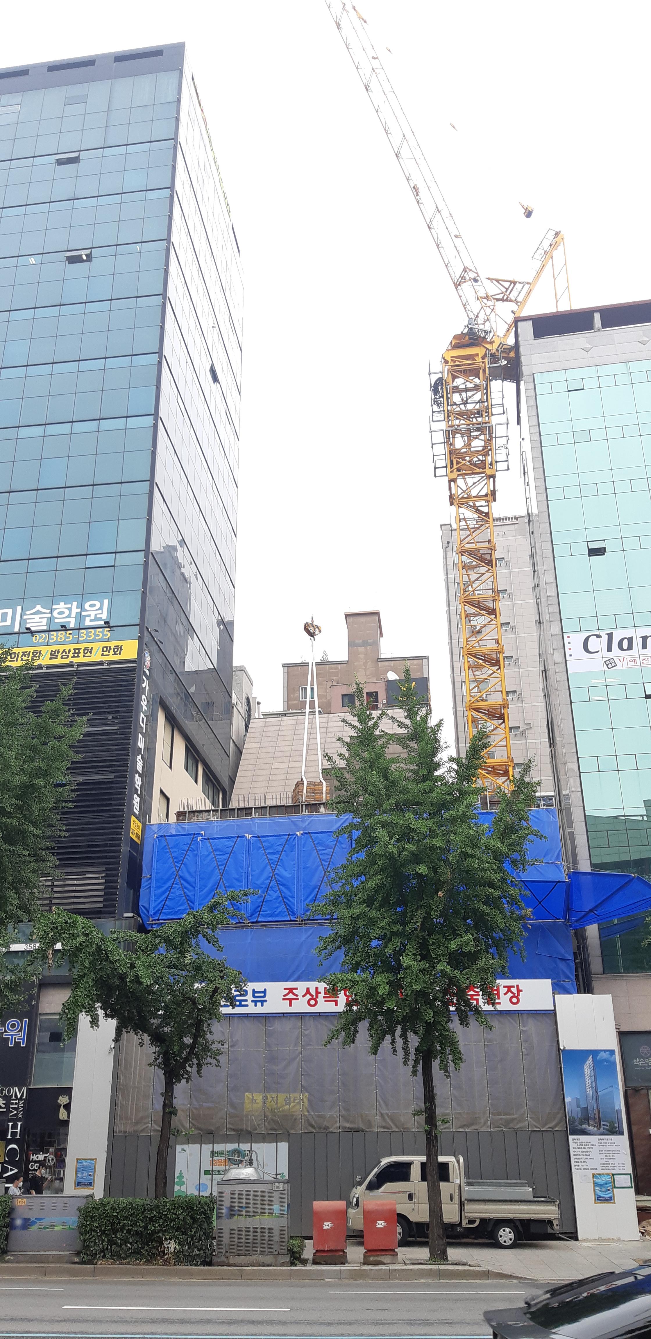  은평구 연신내역 건물 공사 현장 사진 058 효민아크로뷰 주상복합 아파트 신축현장 (korean construction)