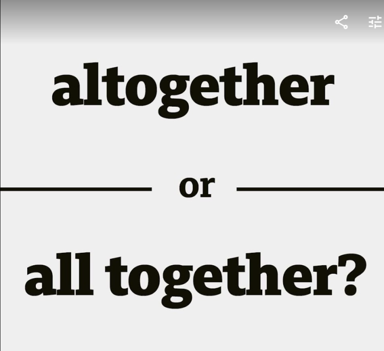  [영어] all together와 altogether의 차이