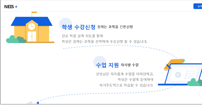 나이스플러스 학생서비스 홈페이지
