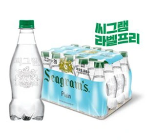 씨그램 플레인 탄산수&#44; 450ml&#44; 20개